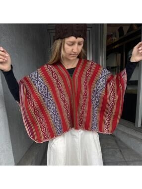 Andean Alpaca Poncho from Peru | Artisan Woven Cape | Luxe Layering